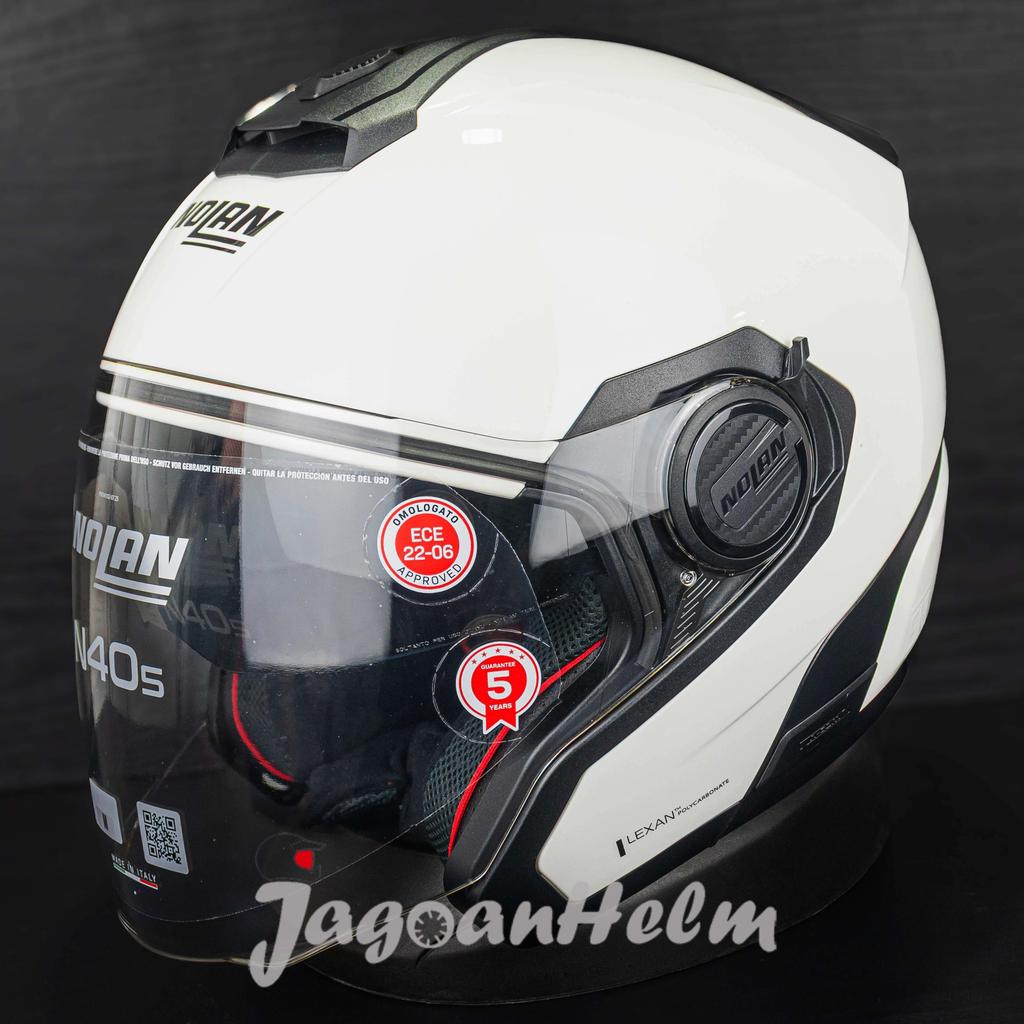 NOLAN HELM N405 CLASSICO 305 | METAL WHITE | N-405 DOUBLE VISOR