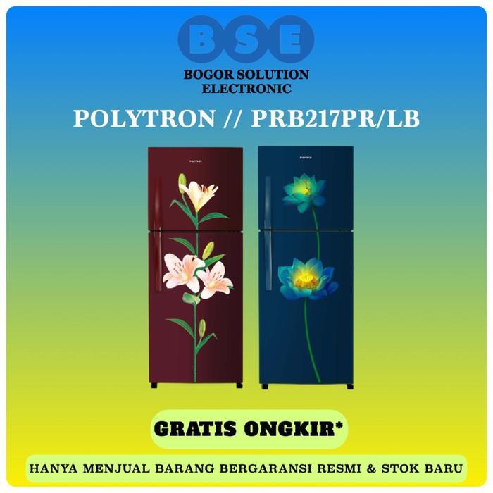 POLYTRON PRB217 Kulkas 2 Pintu Metalic Series Kulkas Polytron PRB 217