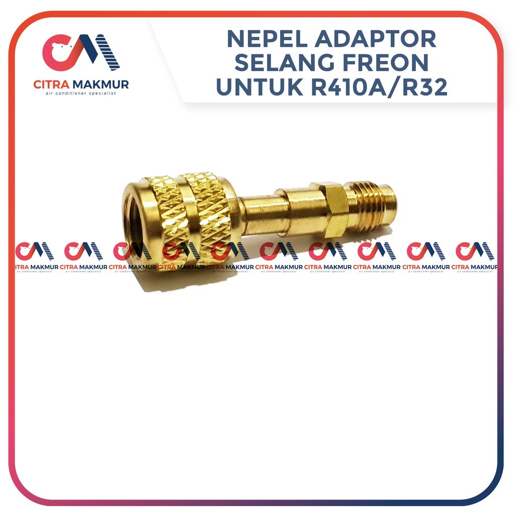 Adaptor Selang Manifold R32 R410 Konektor Connector Freon Refrigrant R 32 R 410 R410a AC Nepel R22