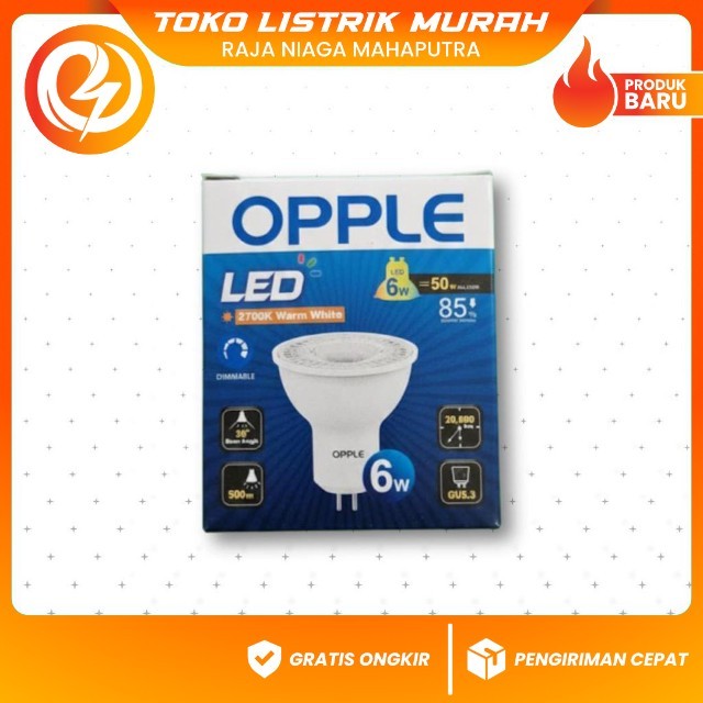 Opple LED MR16 6W Dimmable – Lampu Spotlight Hemat Energi