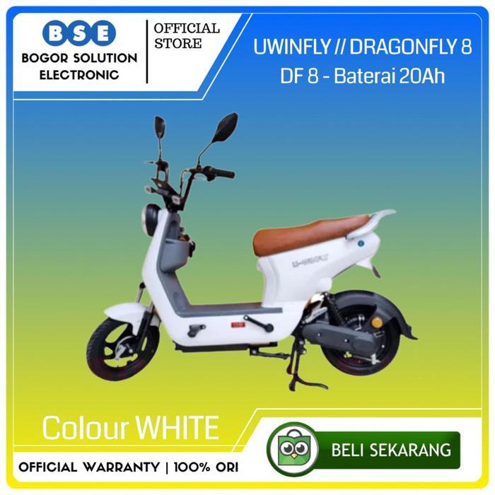 Sepeda Listrik Uwinfly DF8 Dragonfly 8 DF 8 20Ah Battery - White [ORI]