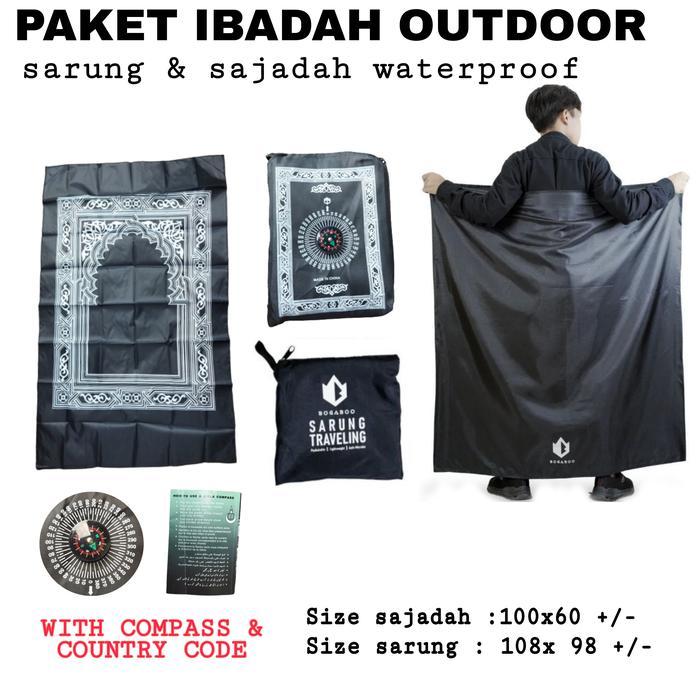 Paket Sajadah dan Sarung Outdoor include Compas - Paket Kompas