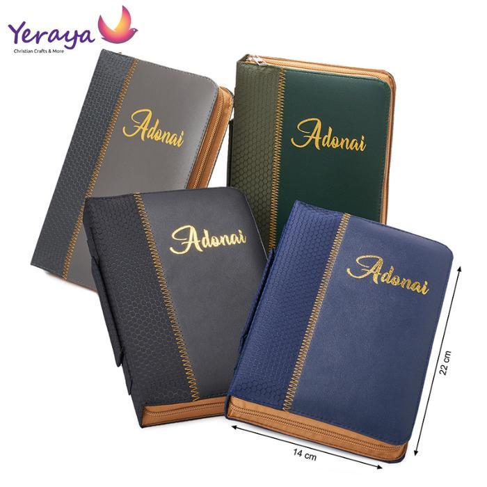 Sampul Alkitab Sedang - Adonai Cover Tas Alkitab Sampul Kitab Suci Kristen - Biru