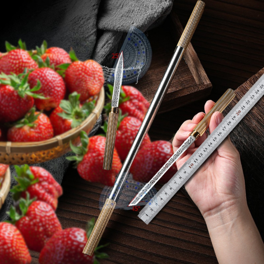 DAFE - Pisau dapur/BUAH/CAMPING/PISAU PANCING–2 IN 1 desain terinspirasi Tongkat Ajaib "Jin Gu Bang"