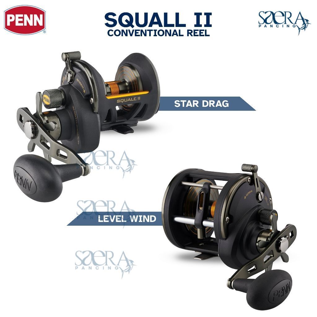 Saera Pancing PENN Squall II Saltwater Overhead Reel Heavy Duty Jigging