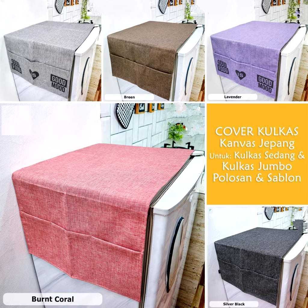 Cover Kulkas Kanvas Jepang Sarung Kulkas 1 Pintu & 2 Pintu