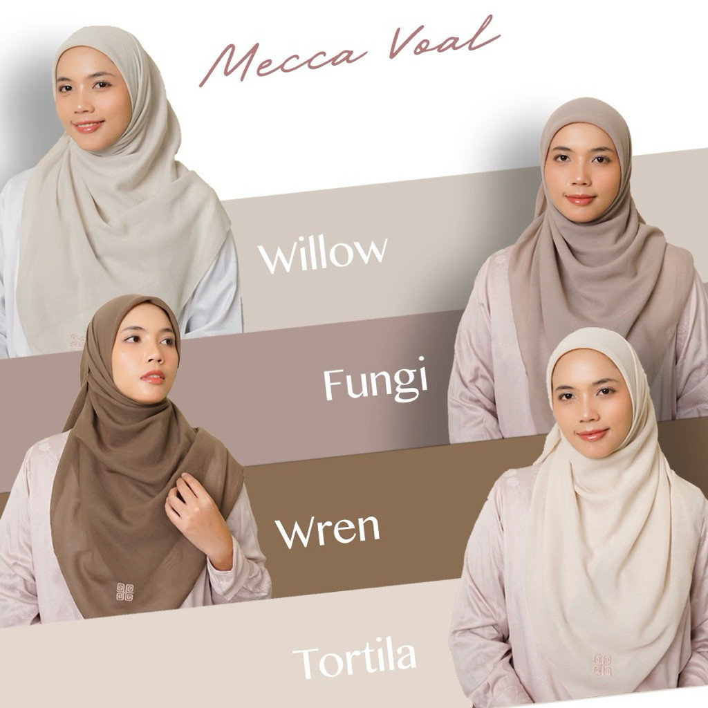 RAINCOS Restu Anggraini - Mecca Voal Scarf Hijab Segiempat Polos