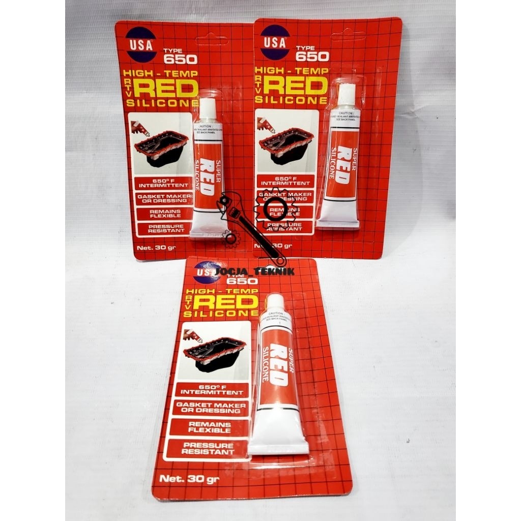 Lem Red Silicone 30gr - 70gr / USA Lem Silicon Merah / Lem Silicon Merah / Silicone Red 30gr - 70gr 