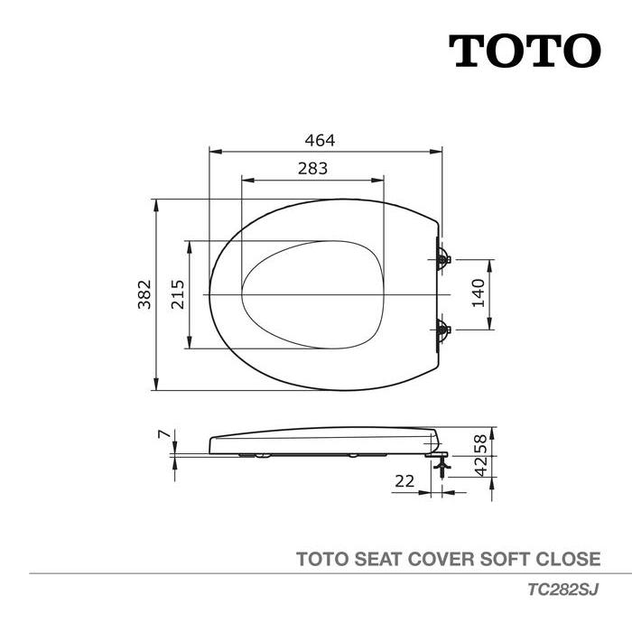 TOTO Seat Cover TC282SJ Seat Cover Tutup Closet CW630J CW 630 Original
