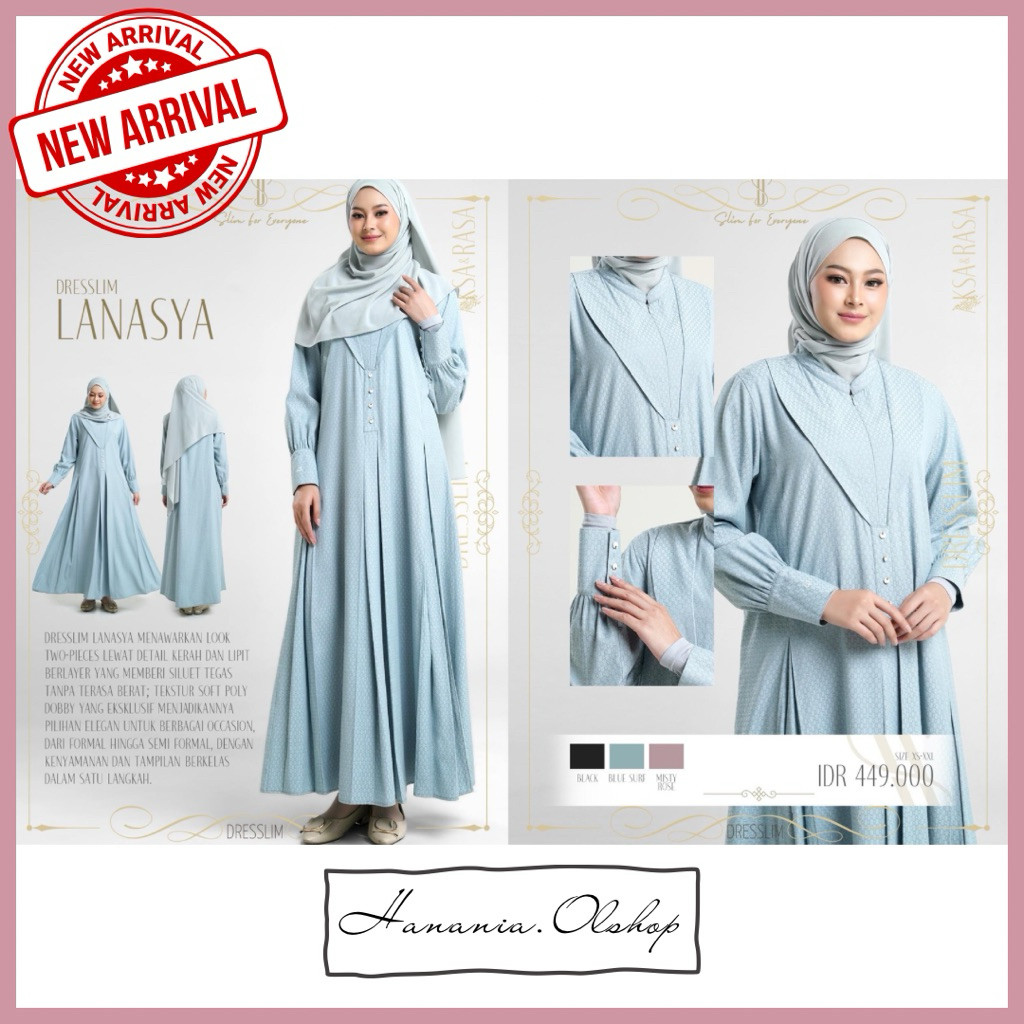 DISKON RABBANI - NEW ARRIVAL Dresslim Lanasya Rabbani | gamis polos rabbani | gamis rabbani | baju g