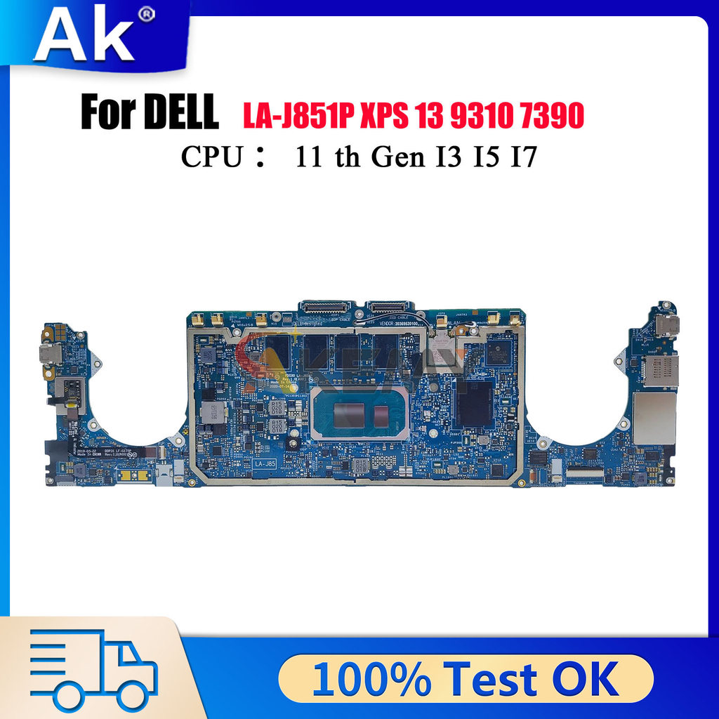 FDO30 LA-J851P Mainboard For Dell XPS 13 9310 7390 with I3 I5 I7 11th CPU 0NVVG 0062CR 100% Fully Te