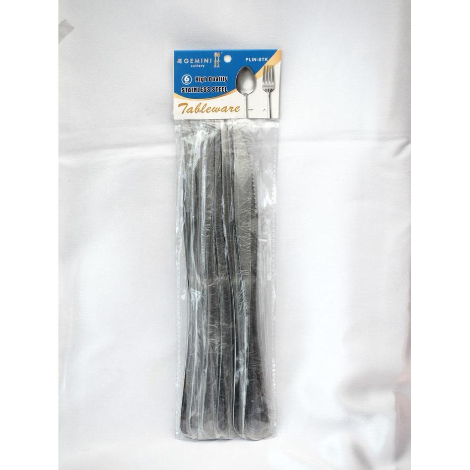 [6 pcs] Pisau Steak Tebal Hotel Stainless Steel Knife [PLIN-STK]
