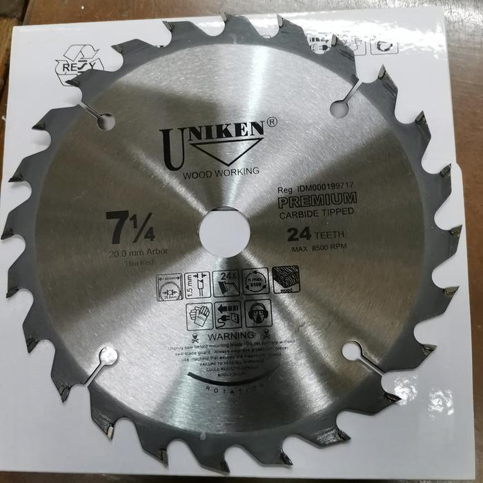 gergaji kayu / circular saw blade uniken 7" X 24T