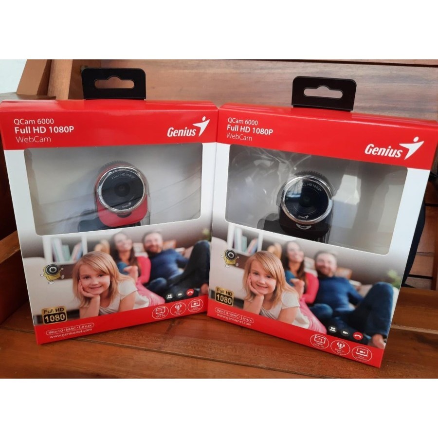 Genius QCAM 6000 Webcam Full HD 1080P - Webcam Gamer Laptop Komputer