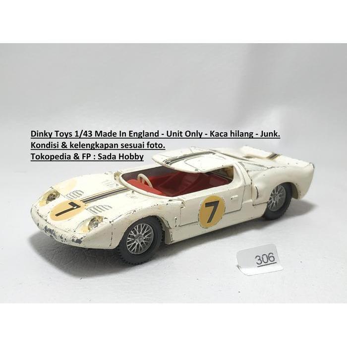 Skala 1/43 Ford GT Putih England Vintage Dinky Toys