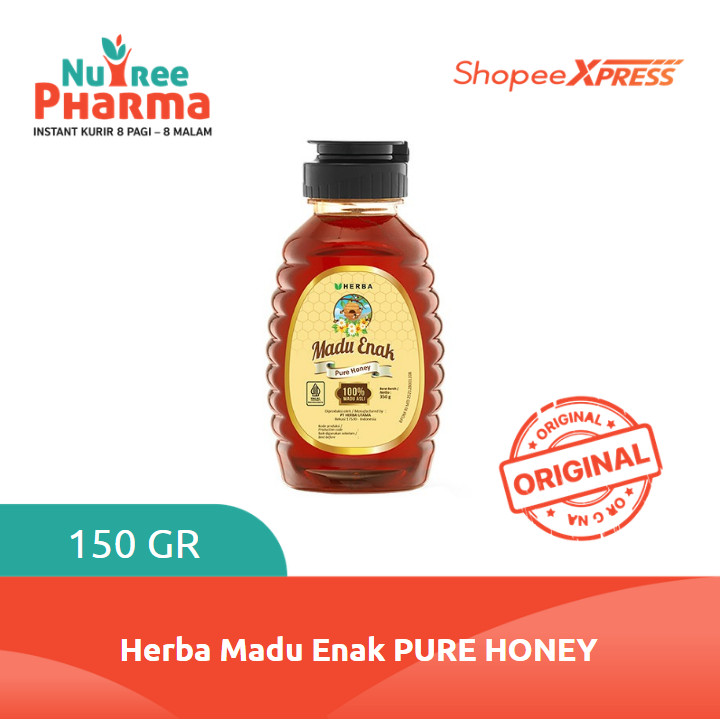 Herba Madu Enak Pure Honey 150 Gr Premium Plus Natural Asli Murni Madu Kelengkeng Karet Hutan Randu