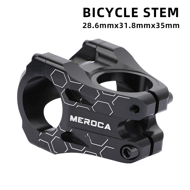 Stem MEROCA MTB 31.8x35mm, Stem Stang Pendek Kekuatan Tinggi, Aluminium Alloy, untuk Sepeda Balap Do