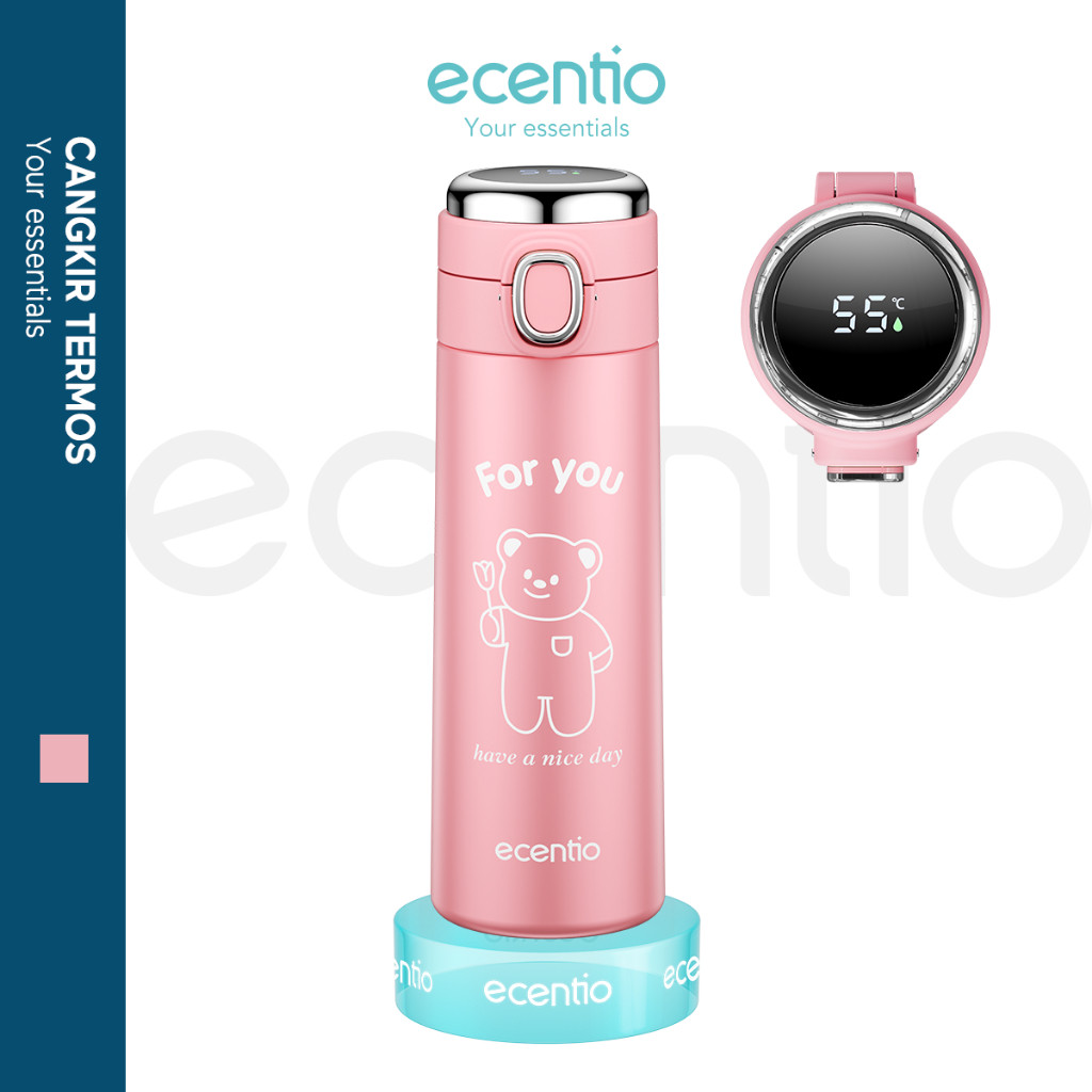FLASHSALE [GGW] ECENTIO TERMOS TUMBLER MINI AIR PANAS STAINLESS STEEL 420ML ANAK TERMOS SUHU LED