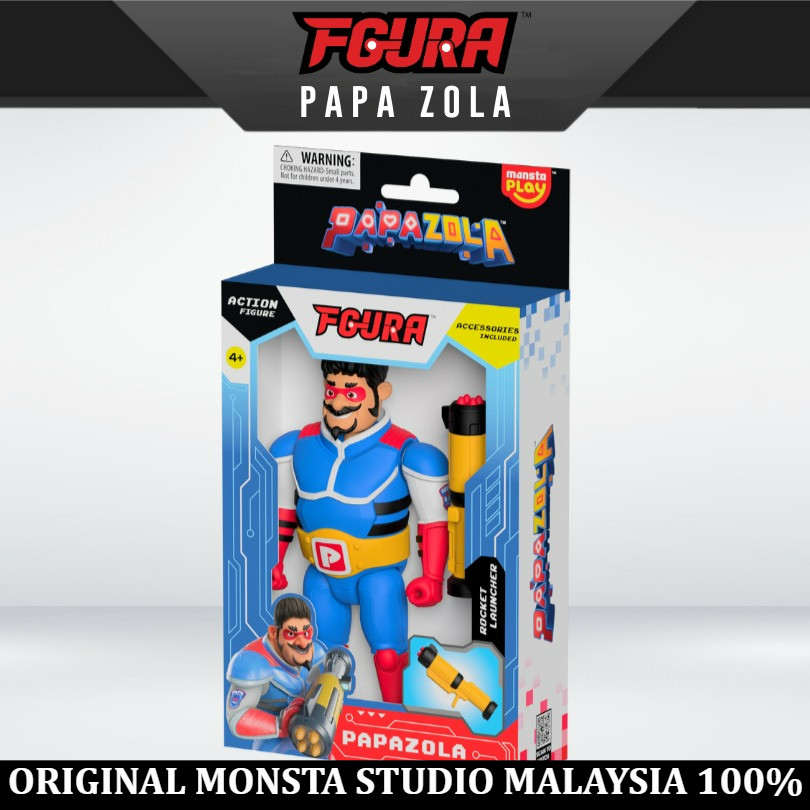 FGURA Papa Zola Boboiboy with Rocket Launcher ORIGINAL IMORT MALAYSIA monsta studio mainan figura ac