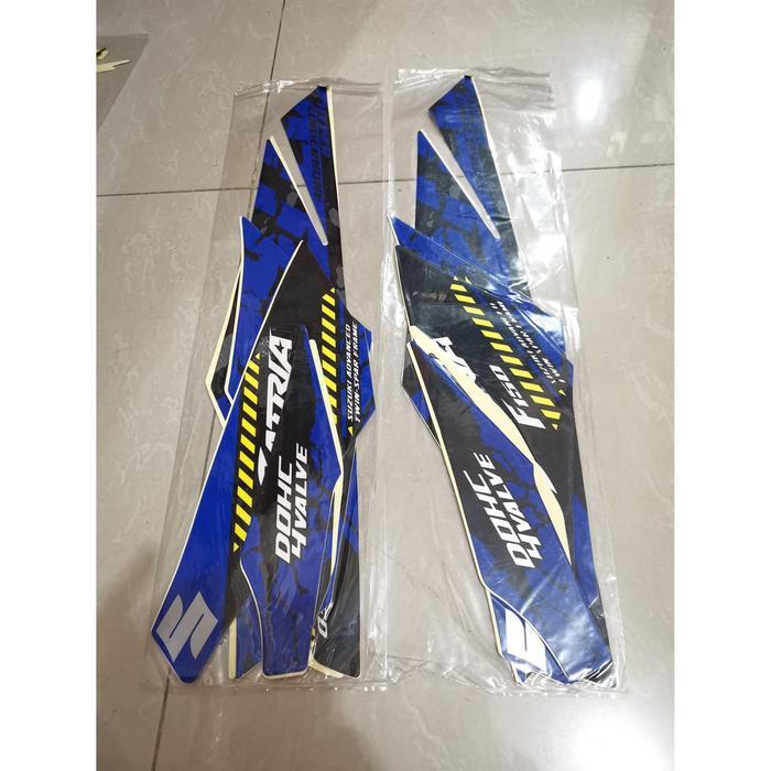 Stiker Bodi & Lis Body & Striping Satria Fu Fi 2019 Hitam Biru