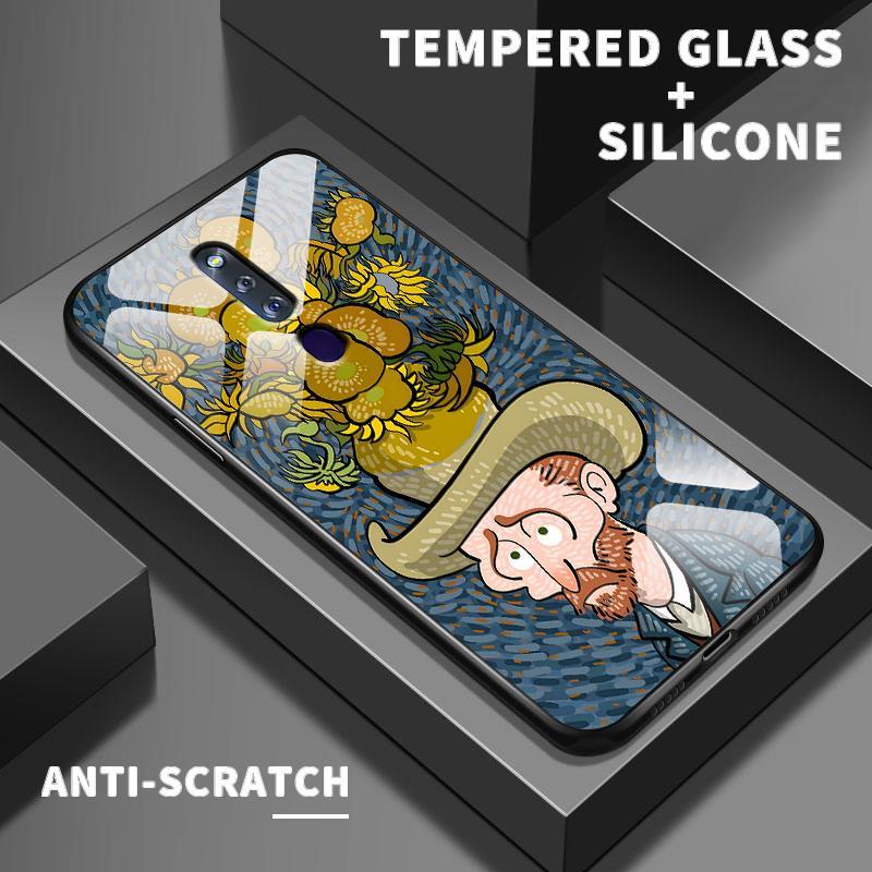 Casing Hp OPPO F11 F5 Youth F7 F9 Pro F15 F17 F19 F19s F1s F21 4G F21s F23 F25 Case Glass Kaca Sliko