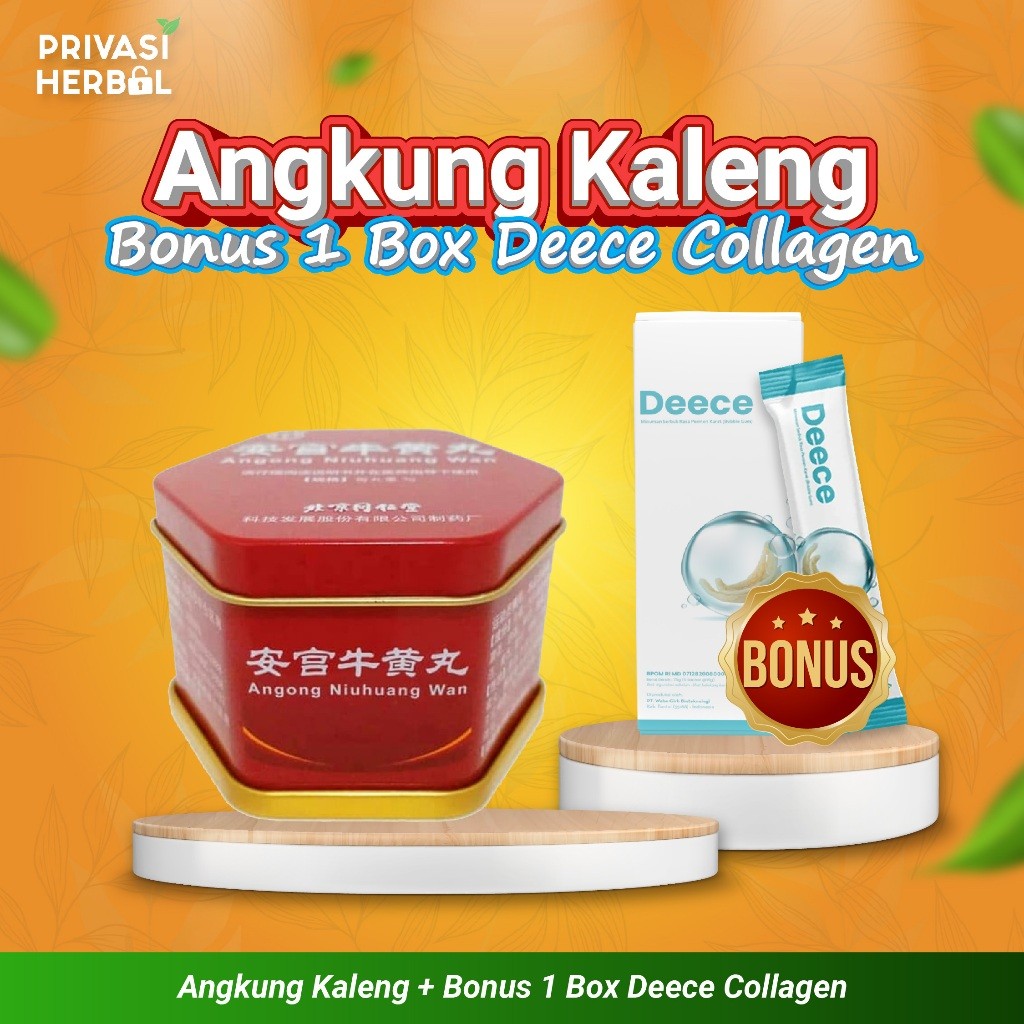 PAKET HEMAT - Obat Stroke Cina Herbal Angkung Kaleng Merah Angong Ni Huang Wan Original ASLI
