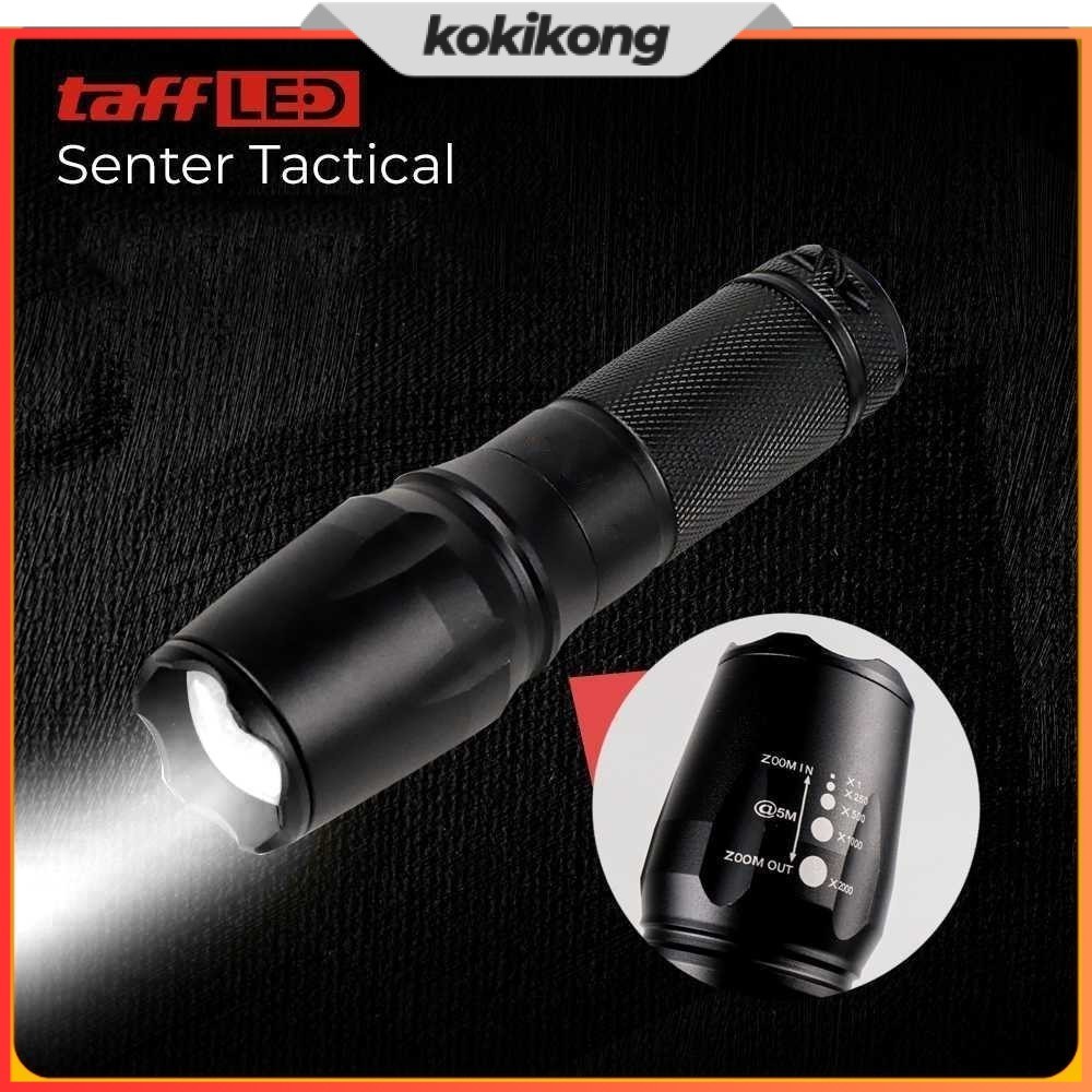 TAFFLED Senter Tactical XML-T6 3000 Lumens Dengan Baterai Charger Box - E97