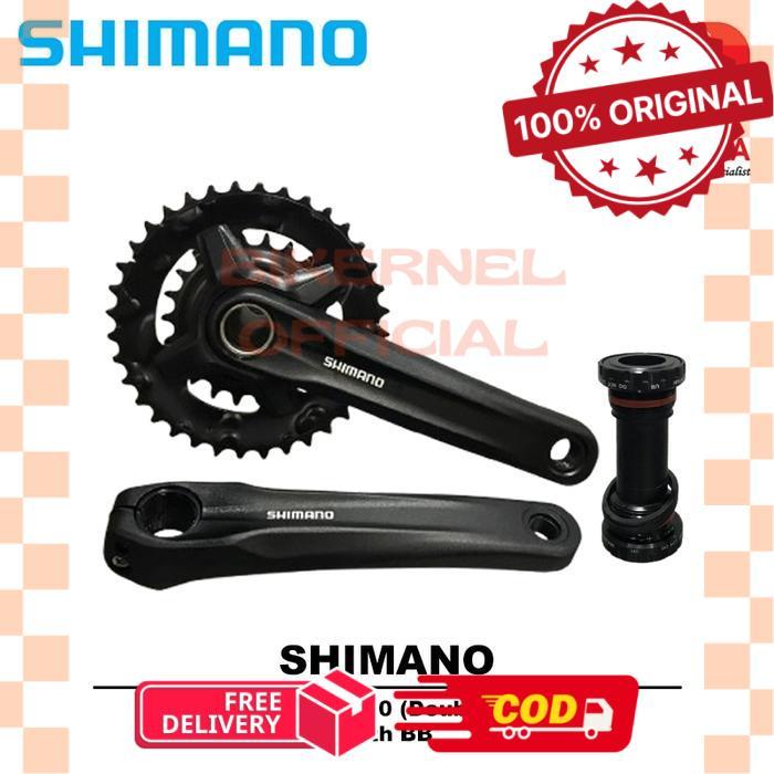 Gir Set Depan Shimano Altus FC-MT210 Double With BB Crank Sepeda MTB Hollowtech | Gearset Sepeda