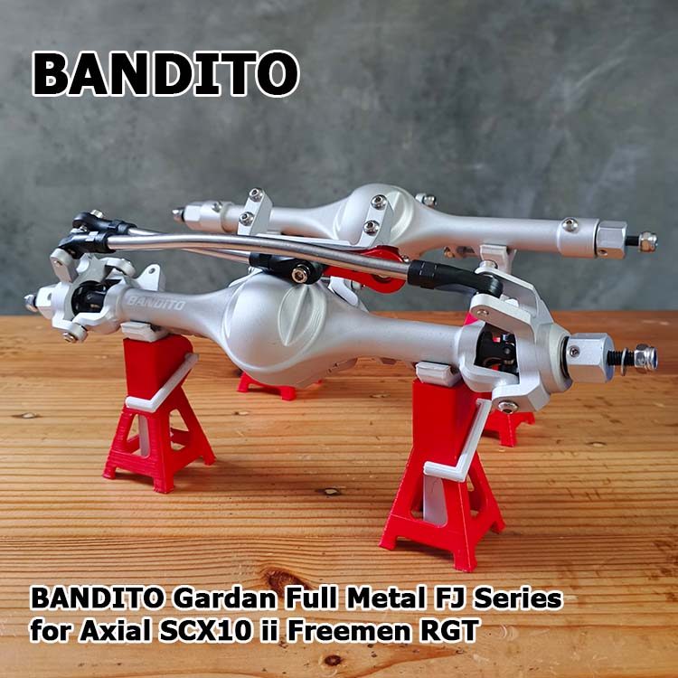 BANDITO Gardan Full Metal FJ Series Silver for RC Adventure Skala 1/10  SCX10 SCX10II Freemen RGT MN