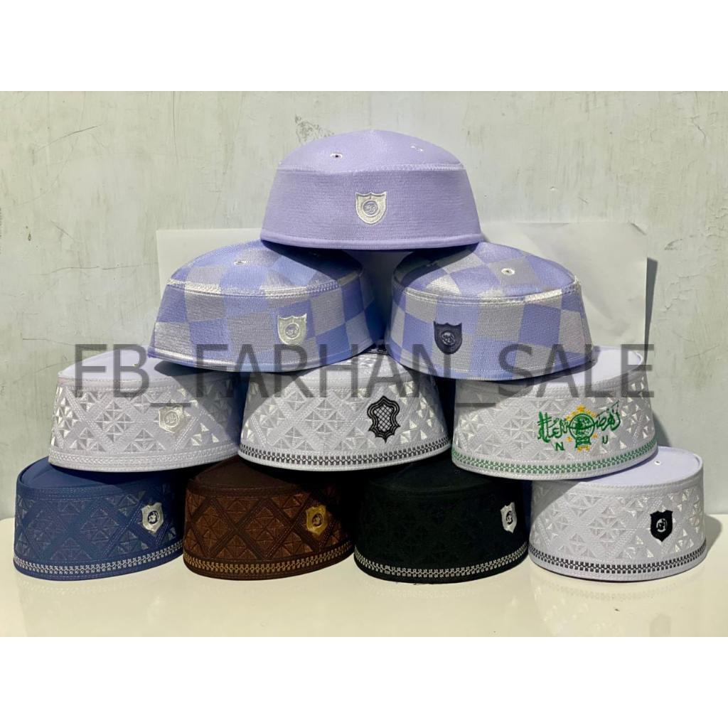 PROMO Songkok NU putih Peci Nu assagofah Kopyah NU hijau putih Peci haji putih peci nu madrasah peci