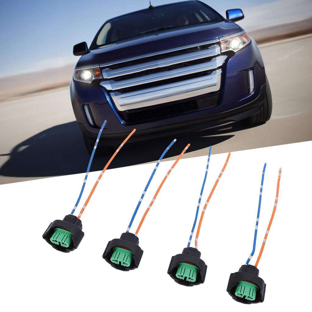 4Pcs H11 H8 H9 Headlight Socket Wiring Harness DC12 To 24V Headlight Plug Adapter Connector Wire For