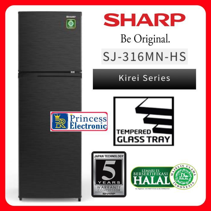 Kulkas Sharp 2 pintu Jumbo SJ 316 MN HS