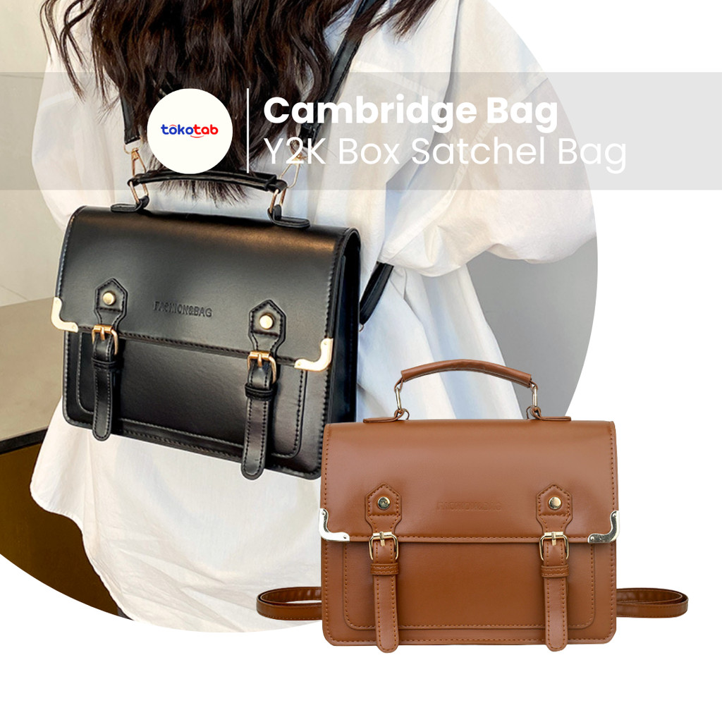 Tokotab - Cambridge Satchel Bag Tas Wanita Vintage Buckle Bag Tas Bahu Wanita Korean Style Classic S