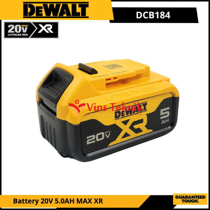 DEWALT DCB184 Baterai Cordless Battery LI-ion 20V 5.0AH DCB 184