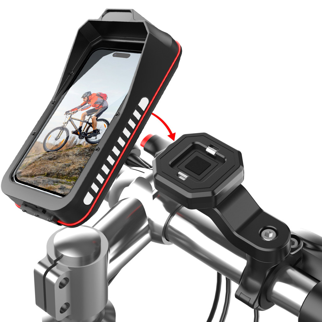 Bike Phone Mount Waterproof, Waterproof Motorcycle Phone Holder  Bike Phone Mount Bag  With handleba