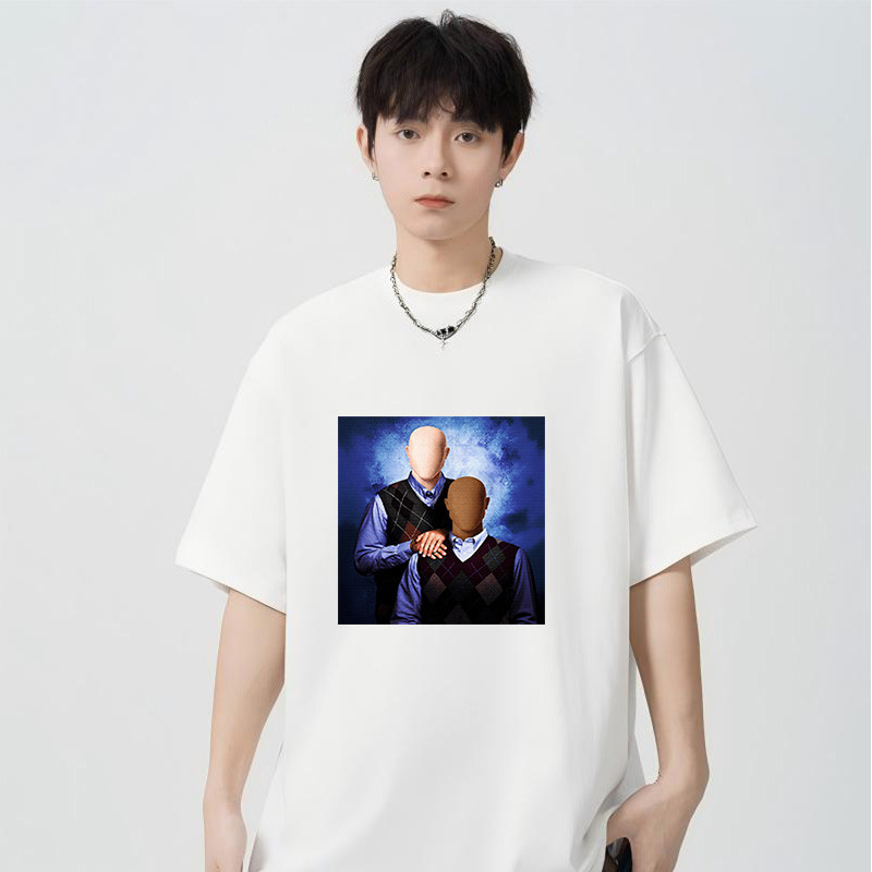 tshirt for men cotton black white Filipino Fusion The Art of Baldness