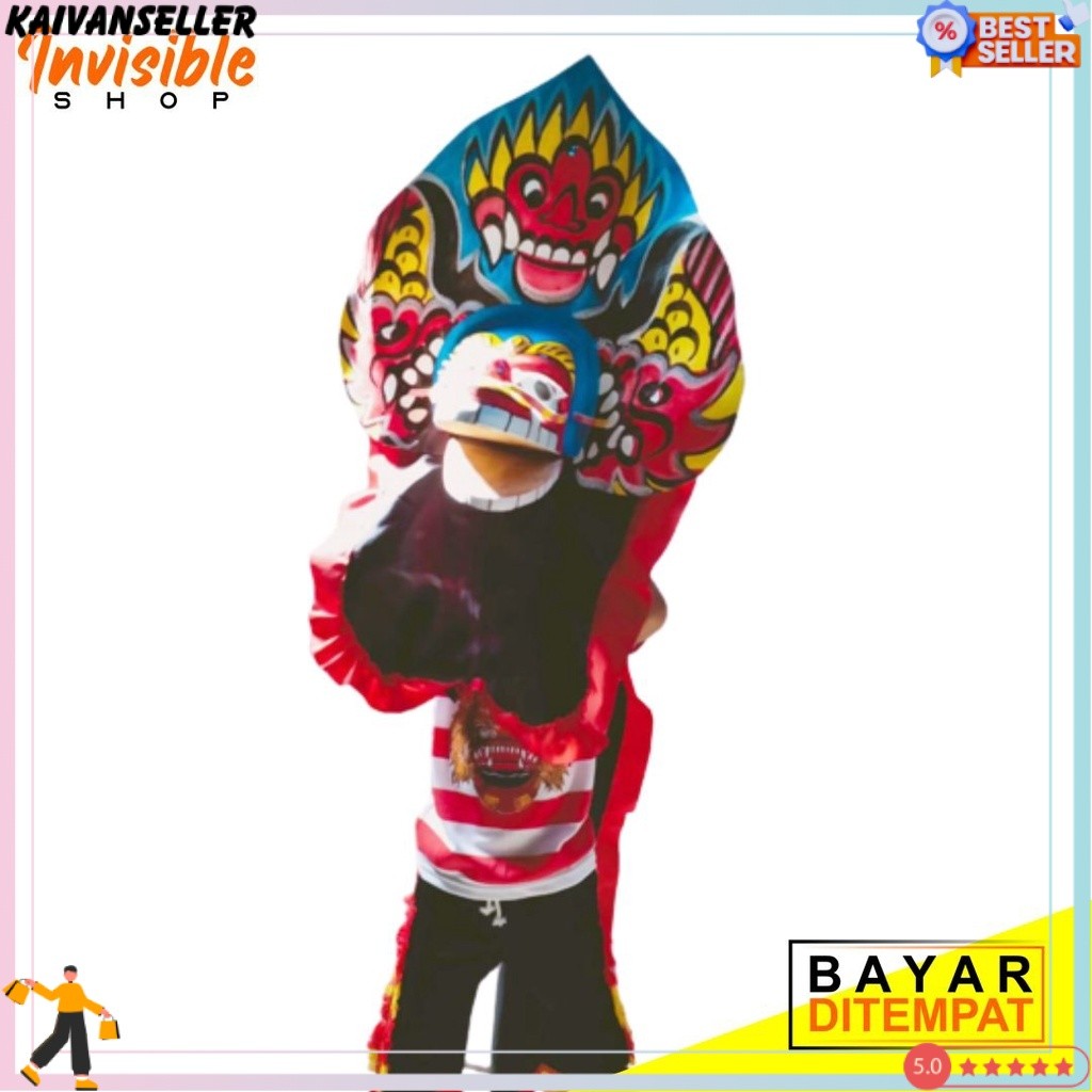 Paket stelan baju reog + barongan besar kain panjang | set baju reog dan caplokan KNV -40