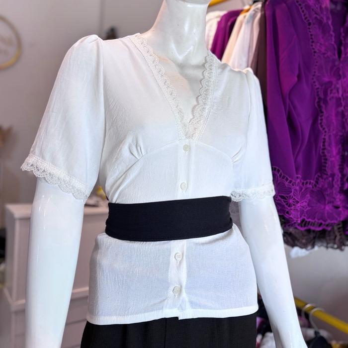 Semi Kebaya Airflow Atasan Wanita - Putih, S