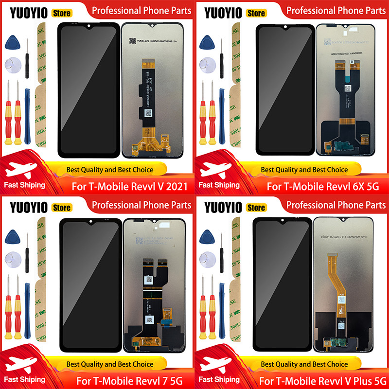 For T-Mobile Revvl 5G Revvl 6 Pro 5G Revvl 6X Pro 5G Revvl 7 5G Revvl V Plus 5G Revvl V2021 LCD spla