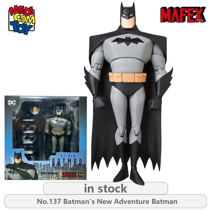 Mecom Toy Original MAFEX Series No.137 Batman's New Adventure Batman Anime Action Figure Model Toys 