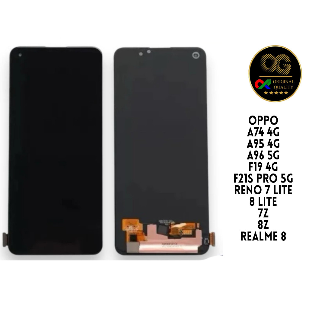 (OG SUPER) LCD FULLSET TOUCHSCREEN OPPO A74 4G / A95 4G / A96 5G / F19 4G / F21S PRO 5G / RENO 7 LIT