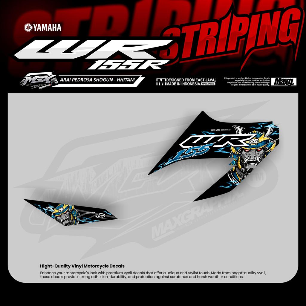 Striping WR 155R Motif Arai Pedrosa Shogun Stiker Supermoto Herex Laminasi Glossy Mengkilap Motor Mo