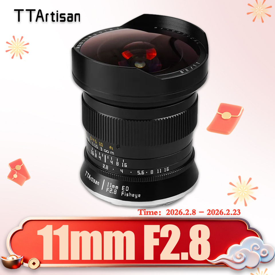 TTArtisan 11mm F2.8 Lensa Kamera DSLR Fisheye Full Frame MF untuk Fotografi Canon EOS-1D X Mark III 