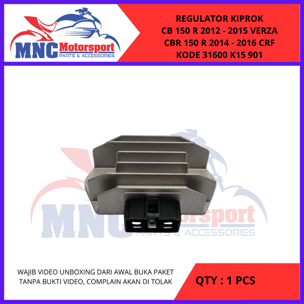 REGULATOR KIPROK MOX CB 150 R 2012 - 2015 VERZA CBR 150 R 2014 - 2016 CRF KODE 31600 K15 901