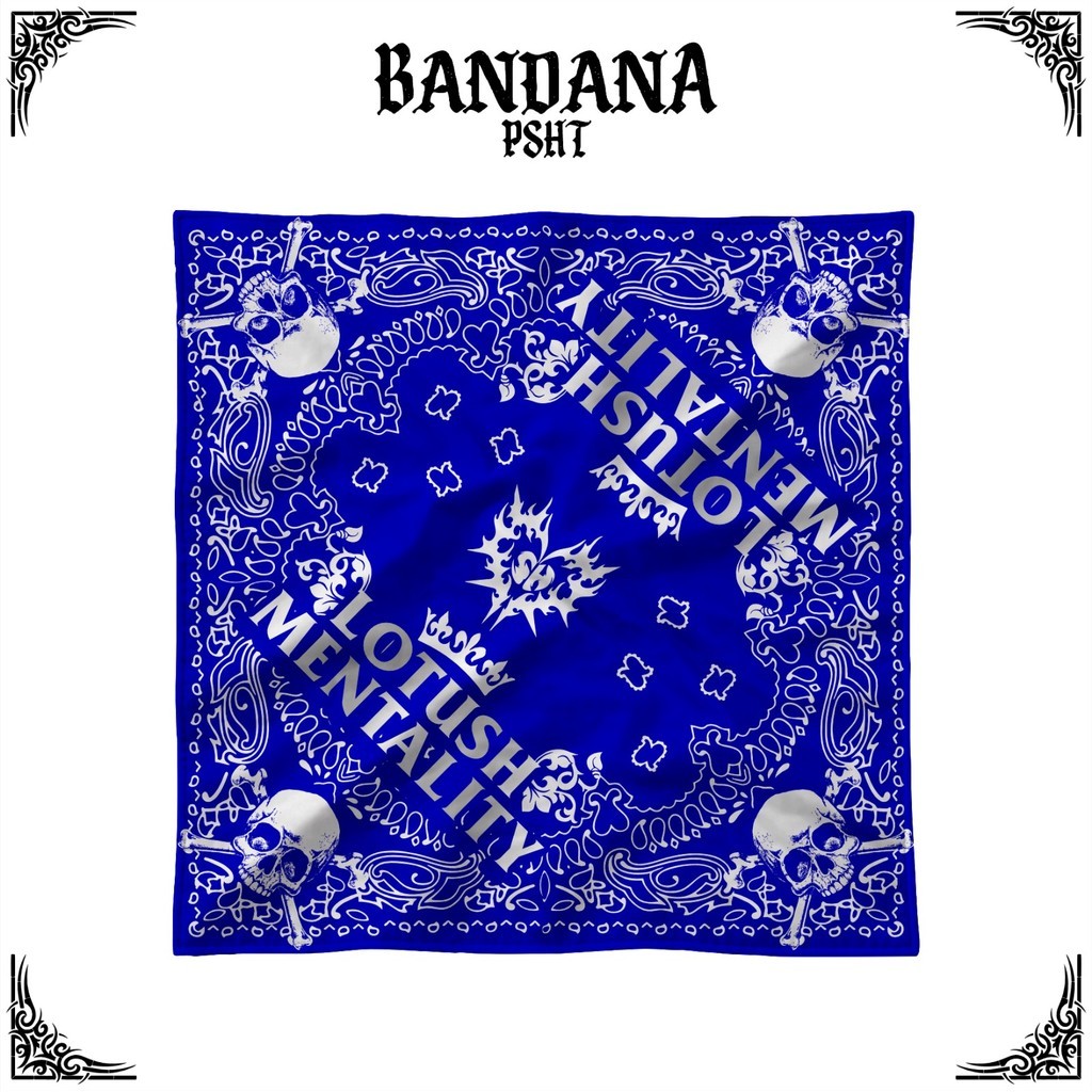 Bandana Headband Pencak Silat PSHT Desain Lotush Mentality Scarf Slayer Batik Full Printing Fashion 