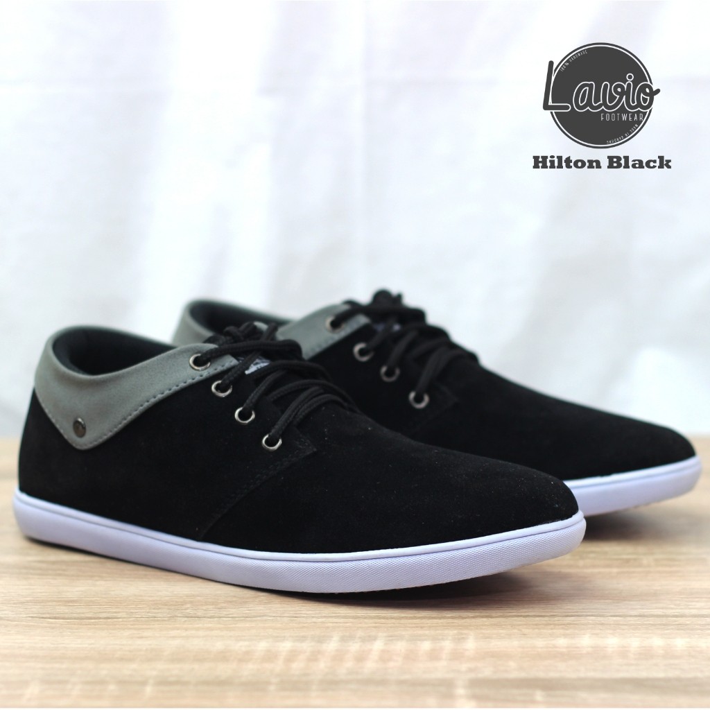 Sepatu Casual Kantoran Pria Hilton Warna Sepatu kalcer Hitam - Coklat