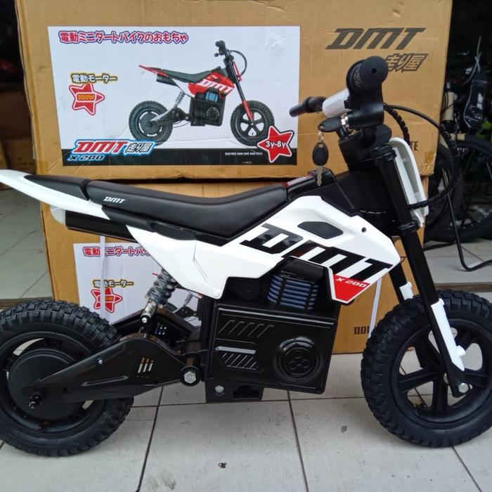 MOTOR ELECTRIC Mini Trail Anak DOMINATE DMT X200 Ukuran 12 Inch Gas ACCU / AKI Listrik Cross Minimot