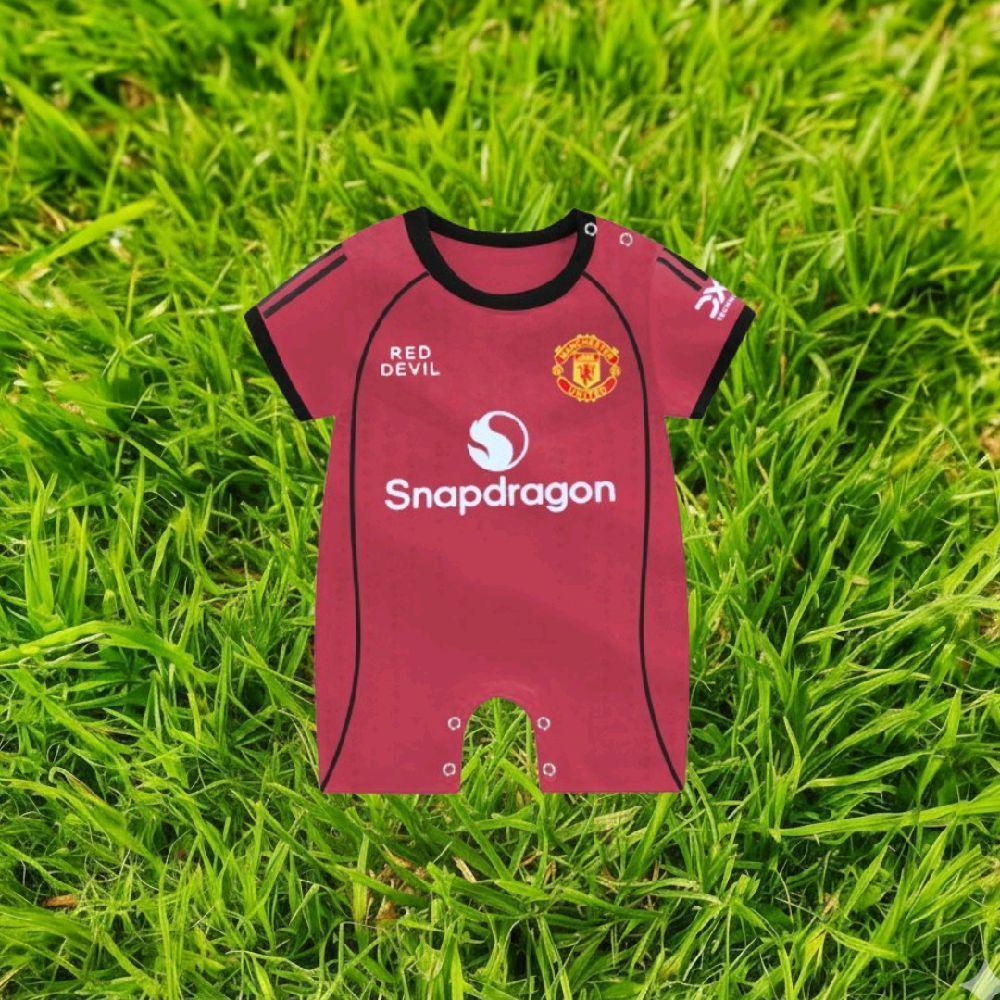 Baju bola anak MU Manchester united Romper bodysuit Anak Bayi new born Usia 0-12bln