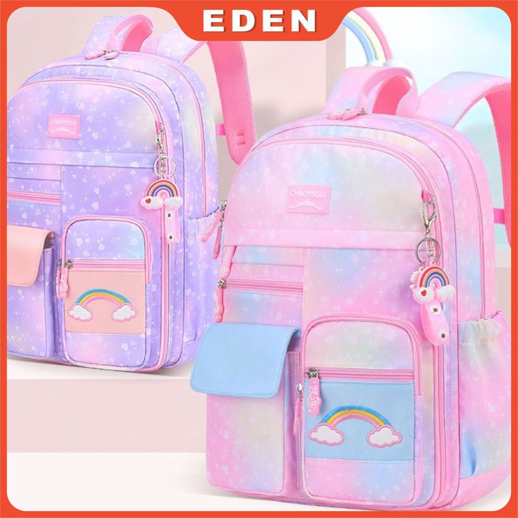 Eden - Tas Sekolah Perempuan Tas Sekolah Anak SD&SMP Tas Ransel Kapasitas Besar Tahan Air Kado Anak