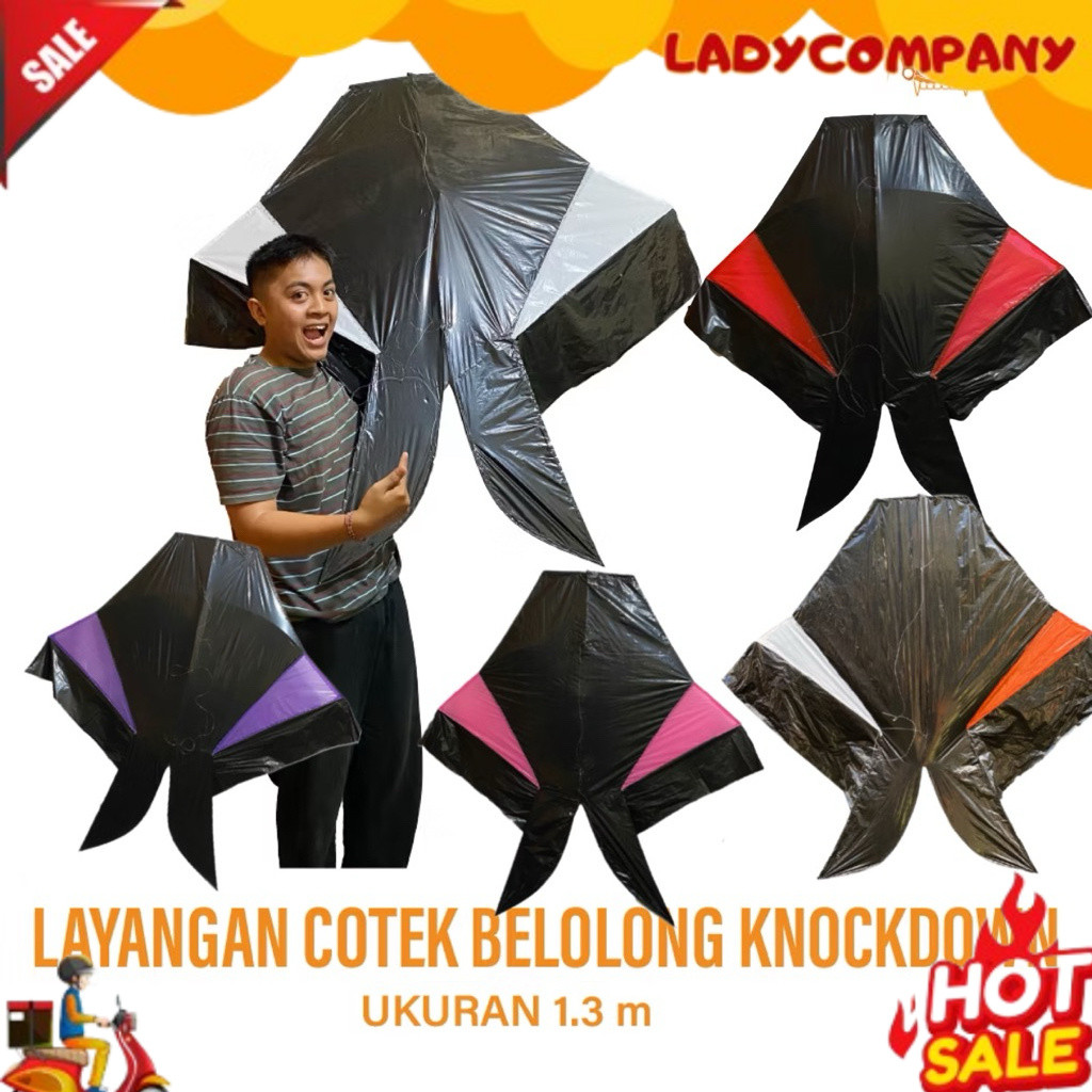Layangan Cotek Belolong Knockdown - Layangan Cotek - Layangan bebean knockdown - Layangan Bebean Bal